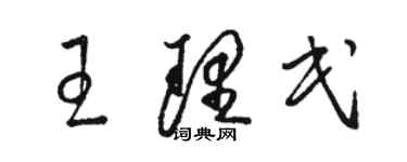 駱恆光王理民草書個性簽名怎么寫