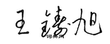 駱恆光王鑄旭草書個性簽名怎么寫