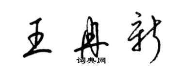 梁錦英王冉新草書個性簽名怎么寫