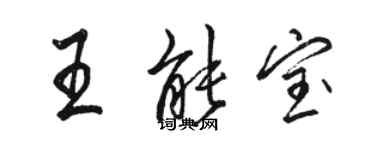 駱恆光王能寶行書個性簽名怎么寫