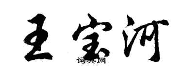 胡問遂王寶河行書個性簽名怎么寫