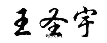 胡問遂王聖宇行書個性簽名怎么寫