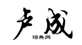 胡問遂盧成行書個性簽名怎么寫