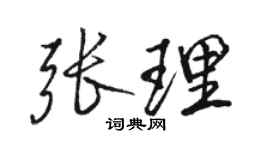 駱恆光張理行書個性簽名怎么寫
