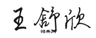 駱恆光王舒欣行書個性簽名怎么寫