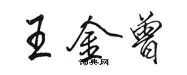 駱恆光王金曾行書個性簽名怎么寫