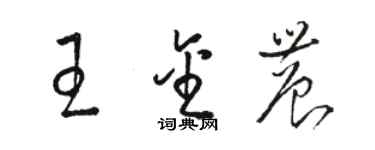 駱恆光王金農草書個性簽名怎么寫