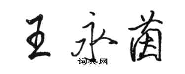 駱恆光王永茵行書個性簽名怎么寫