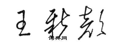 駱恆光王新顏草書個性簽名怎么寫