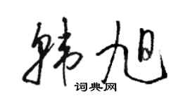 駱恆光韓旭草書個性簽名怎么寫