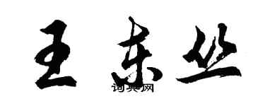 胡問遂王東叢行書個性簽名怎么寫