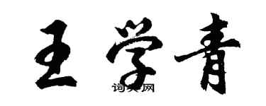 胡問遂王學青行書個性簽名怎么寫