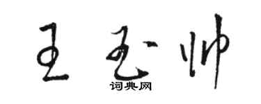 駱恆光王玉帥草書個性簽名怎么寫