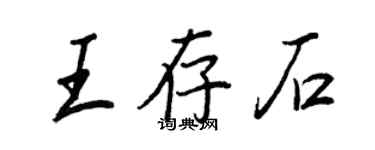 王正良王存石行書個性簽名怎么寫