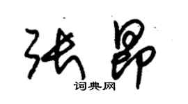 朱錫榮張昂草書個性簽名怎么寫