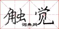 侯登峰觸覺楷書怎么寫
