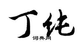 胡問遂丁純行書個性簽名怎么寫