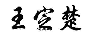 胡問遂王定楚行書個性簽名怎么寫