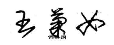 朱錫榮王菊女草書個性簽名怎么寫