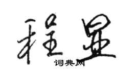 駱恆光程顯行書個性簽名怎么寫