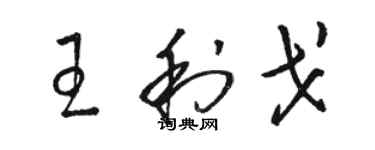 駱恆光王利戈草書個性簽名怎么寫