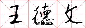 王德文怎么寫好看