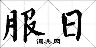 翁闓運服日楷書怎么寫