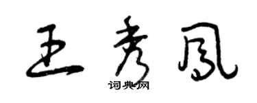 曾慶福王秀鳳草書個性簽名怎么寫