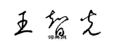 梁錦英王智光草書個性簽名怎么寫