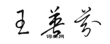 駱恆光王英芬草書個性簽名怎么寫