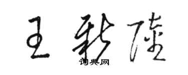 駱恆光王新陸草書個性簽名怎么寫