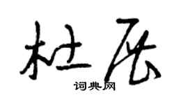 曾慶福杜展草書個性簽名怎么寫