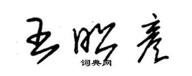 朱錫榮王昭彥草書個性簽名怎么寫