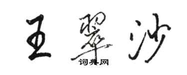 駱恆光王翠沙行書個性簽名怎么寫