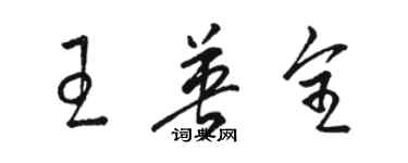 駱恆光王英全草書個性簽名怎么寫