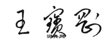 駱恆光王寶剛草書個性簽名怎么寫