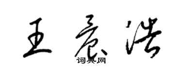 梁錦英王晨浩草書個性簽名怎么寫