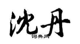 胡問遂沈丹行書個性簽名怎么寫