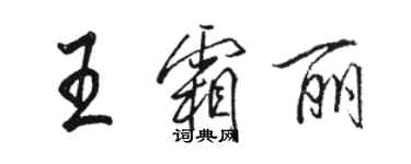 駱恆光王霜麗行書個性簽名怎么寫