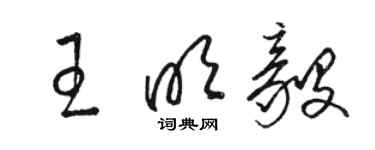 駱恆光王明毅草書個性簽名怎么寫