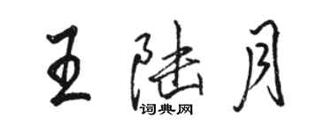 駱恆光王陸月行書個性簽名怎么寫