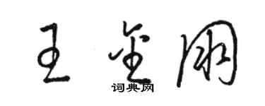 駱恆光王金朋草書個性簽名怎么寫