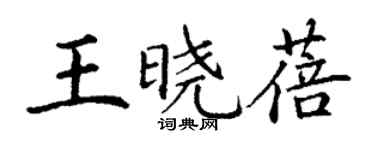 丁謙王曉蓓楷書個性簽名怎么寫