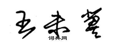 朱錫榮王未冀草書個性簽名怎么寫