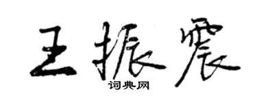 曾慶福王振震行書個性簽名怎么寫