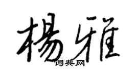王正良楊雅行書個性簽名怎么寫