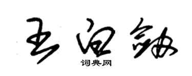 朱錫榮王白劍草書個性簽名怎么寫