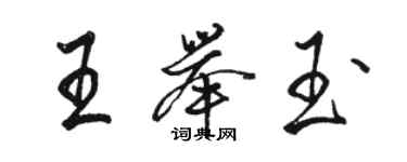 駱恆光王舉玉行書個性簽名怎么寫