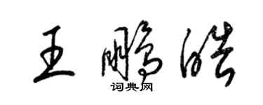 梁錦英王鵬皓草書個性簽名怎么寫