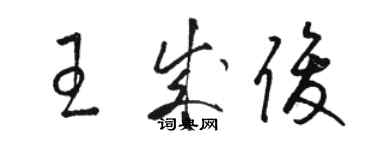 駱恆光王成俊草書個性簽名怎么寫